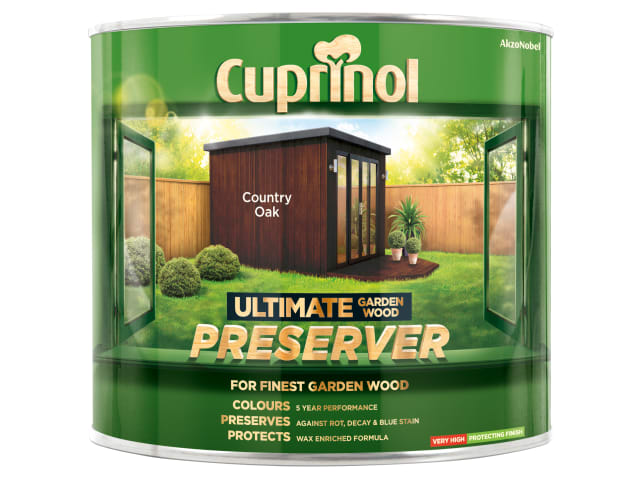 Cuprinol Ultimate Garden Wood Preserver 1L Country Oak UV Protect. Weatherproof