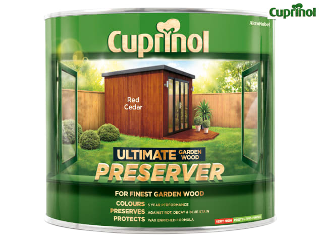 Cuprinol Ultimate Garden Wood Preserver 1L Red Cedar UV Protection Weatherproof