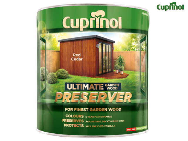Cuprinol Ultimate Garden Wood Preserver 4L Red Cedar UV Protection Weatherproof