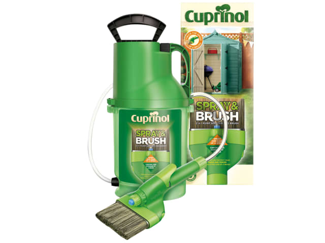 Cuprinol 2-in-1 Spray & Brush Pump Sprayer for Garden Wood Colour & Protection
