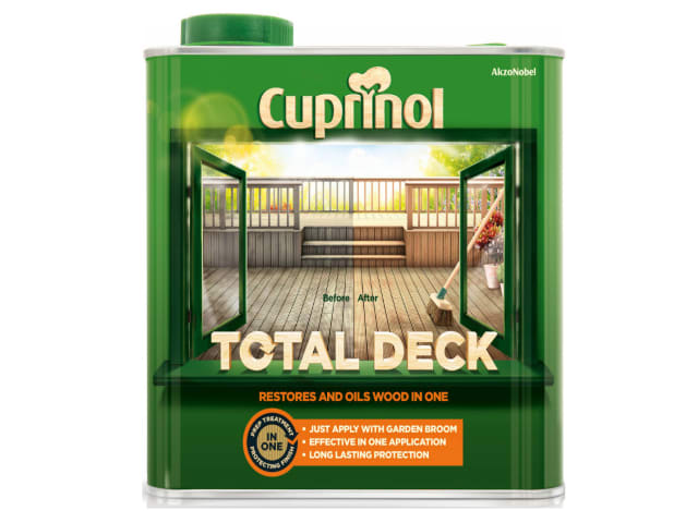 Cuprinol Total Deck Restore & Oil Clear 2.5L - Protects & Restores Decking