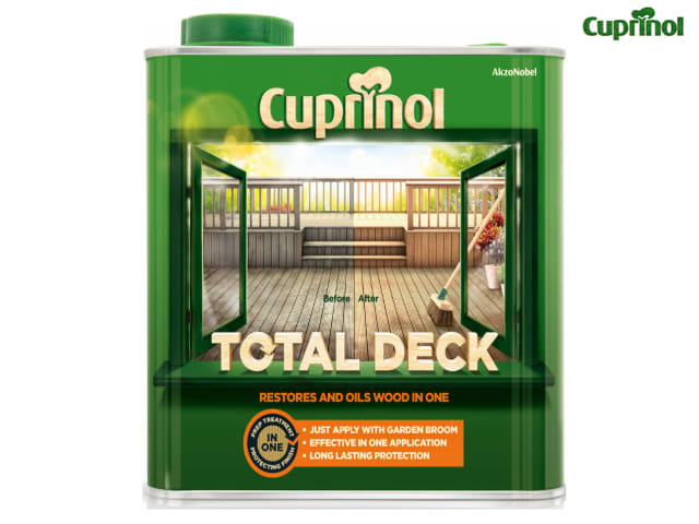 Cuprinol Total Deck Restore & Oil Clear 2.5L - Protects & Restores Decking