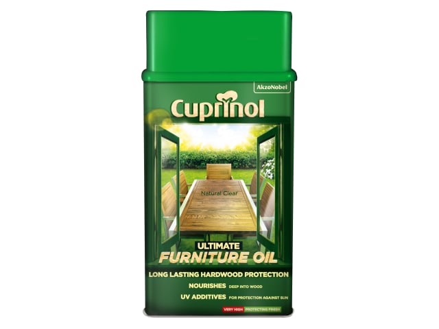 Cuprinol Ultimate Furniture Oil Clear 1 Litre - Long-Lasting Protection