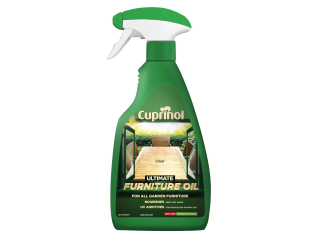 Cuprinol Ultimate Furniture Oil Clear Spray 500ml for Teak & Hardwood Care