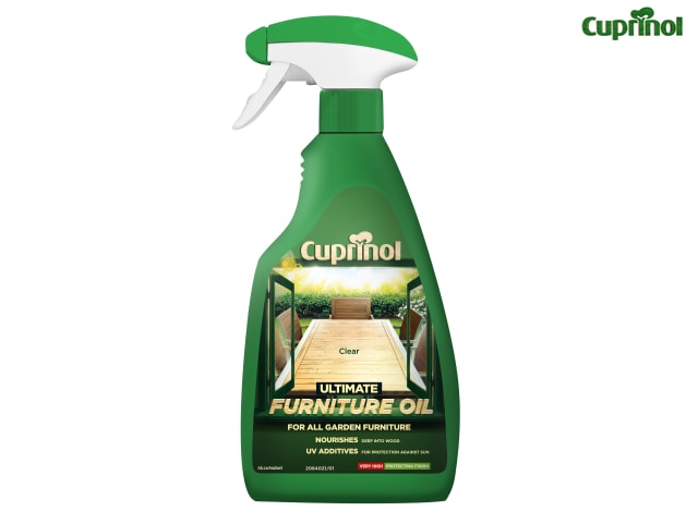 Cuprinol Ultimate Furniture Oil Clear Spray 500ml for Teak & Hardwood Care