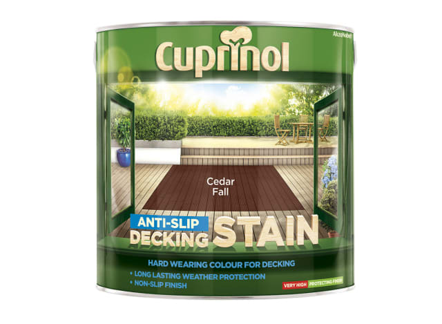 Cuprinol Anti-Slip Decking Stain 2.5L Cedar Fall Semi-Transparent Finish
