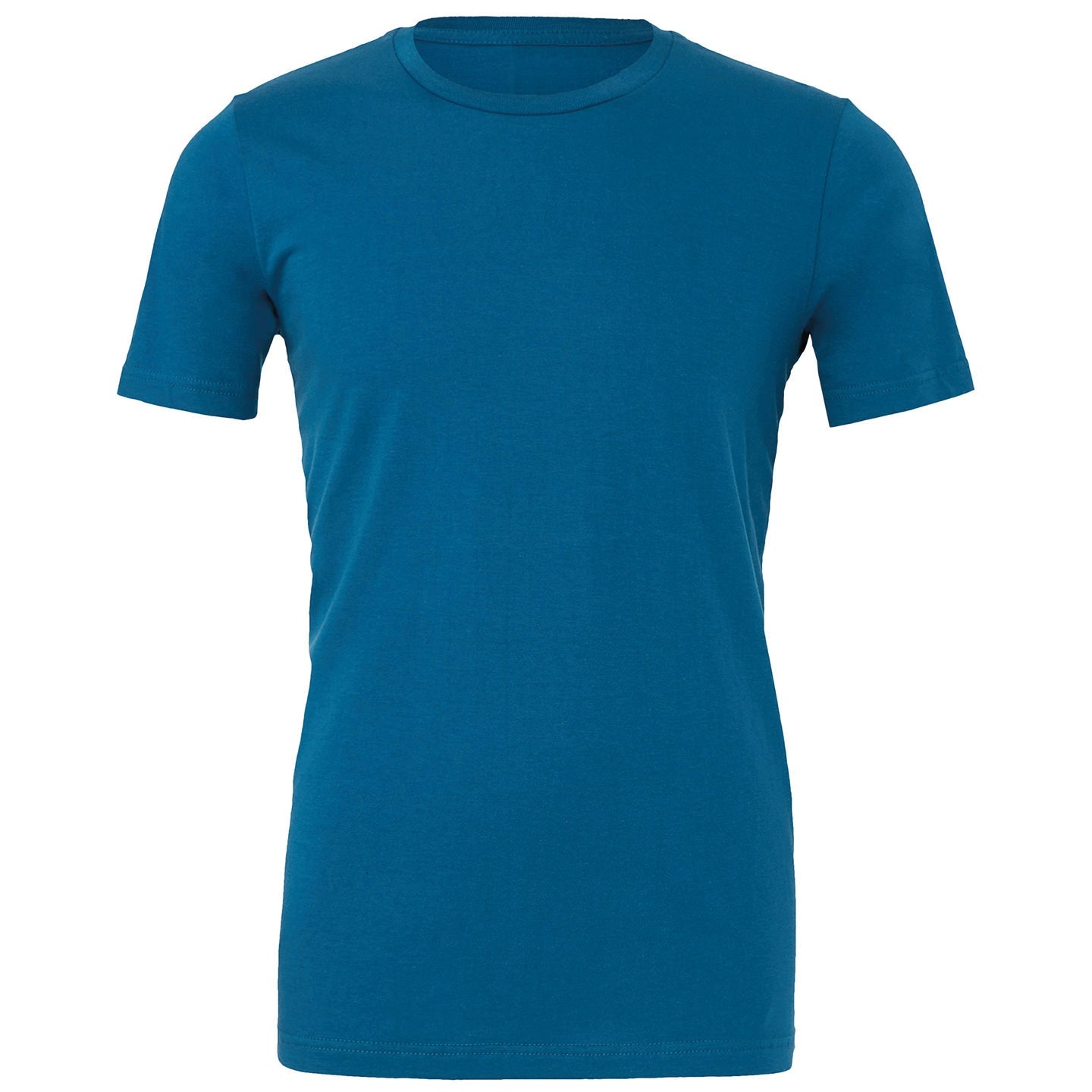 Bella Canvas Unisex Jersey Crew Neck T-Shirt Deep Teal Combed Cotton Fitted