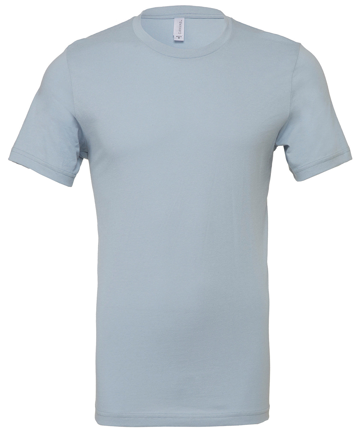 Bella Canvas Unisex Jersey Crew Neck T-Shirt Light Blue Combed Cotton Fitted