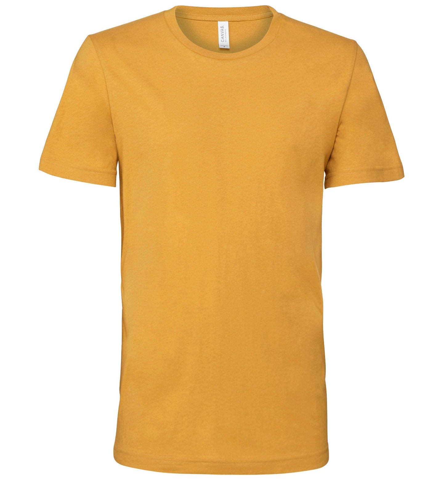 Bella Canvas Unisex Jersey Crew Neck T-Shirt Mustard Short Sleeve Fitted