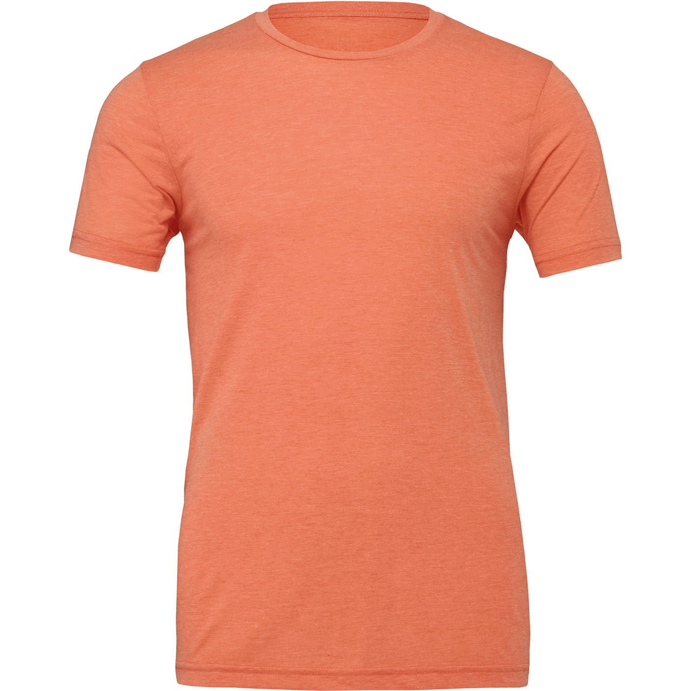 Bella Canvas Unisex Jersey Crew Neck T-Shirt Orange Short Sleeve Cotton