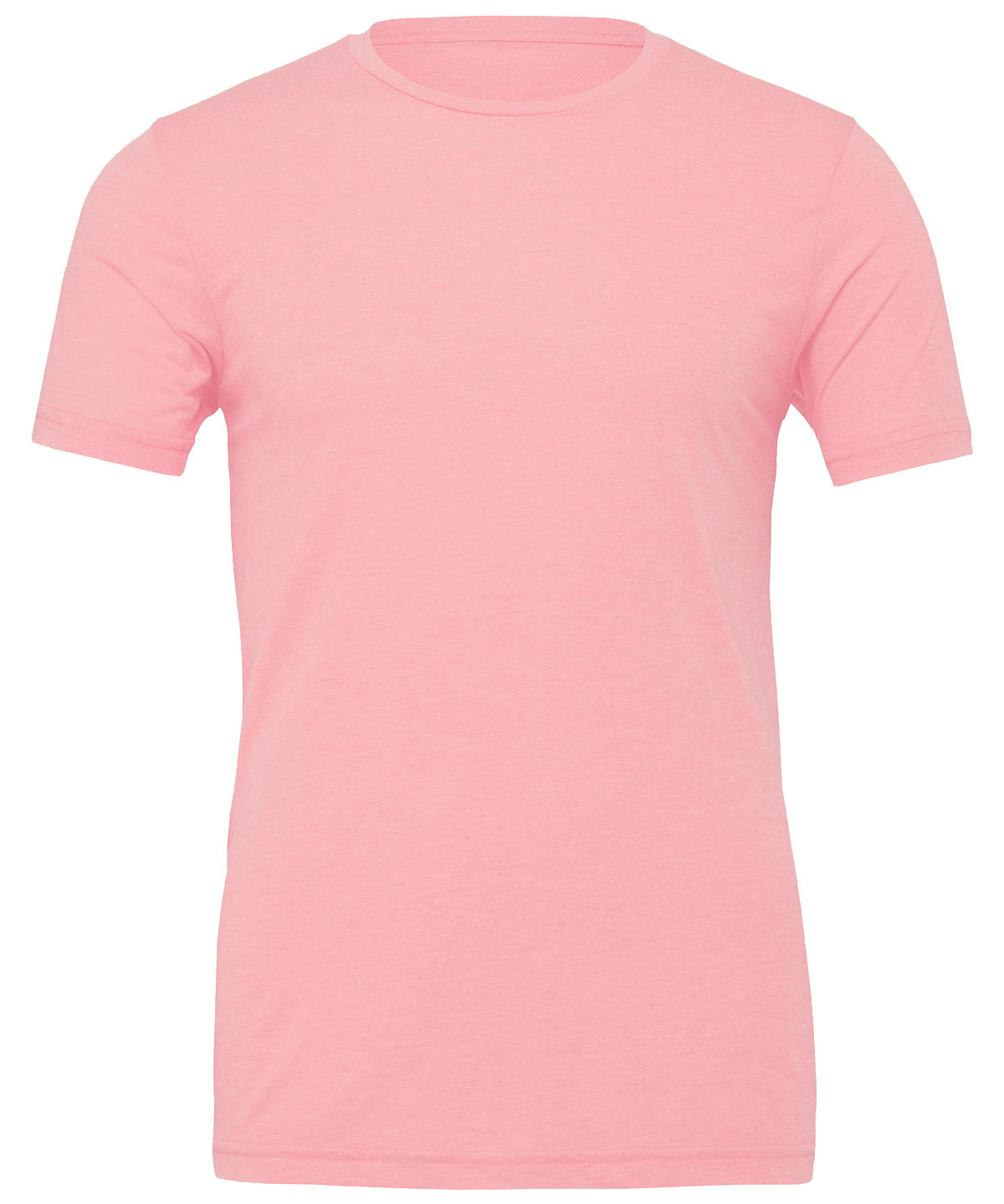 Bella Canvas Unisex Jersey Crew Neck T-Shirt Pink Combed Cotton Slim Fit