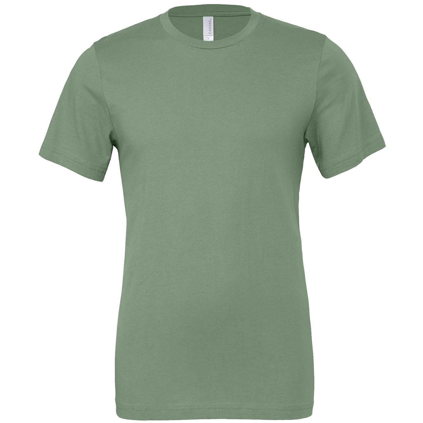 Bella Canvas Unisex Jersey Crew Neck T-Shirt Sage 100% Cotton Slim Fit