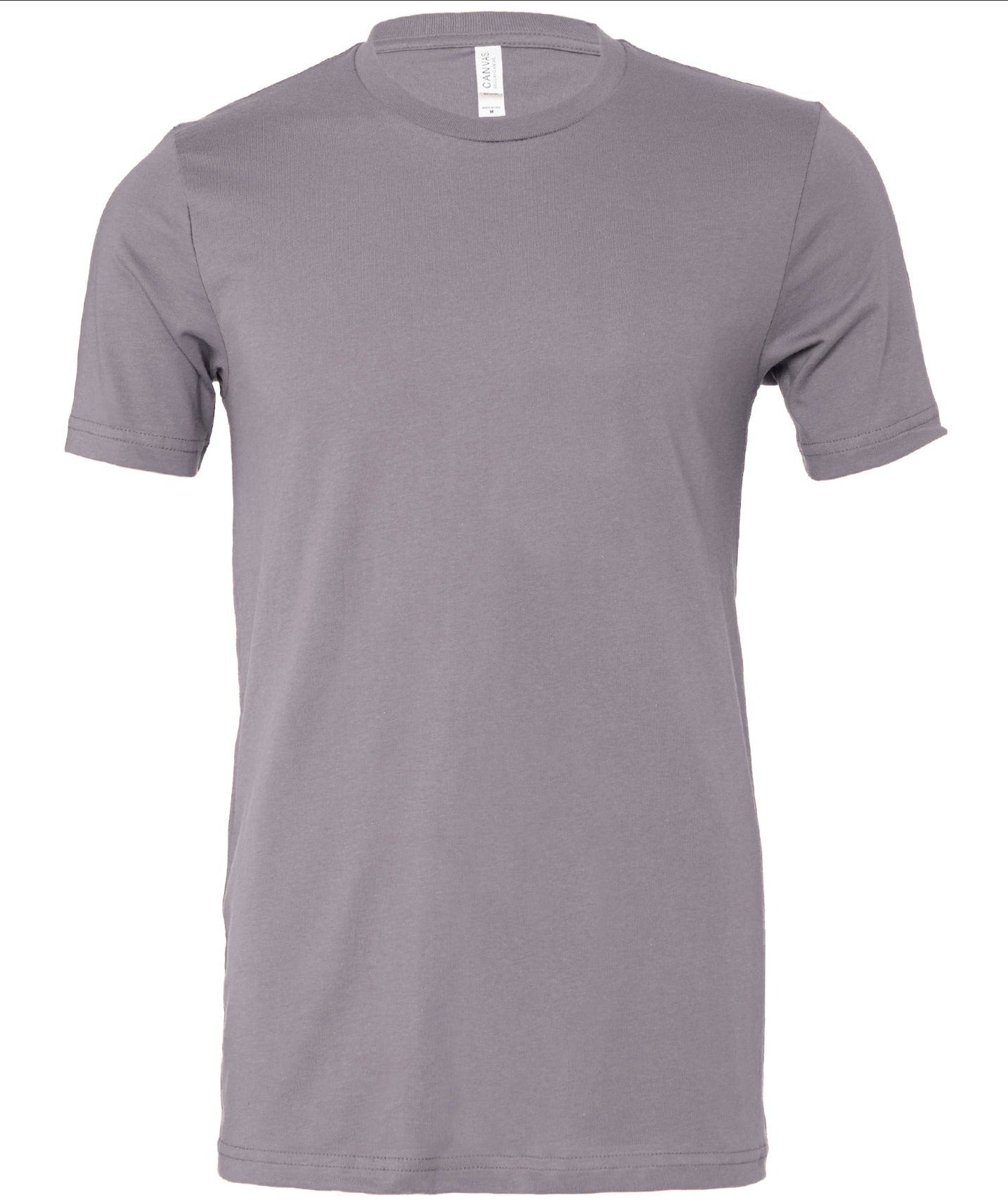 Bella Canvas Unisex Jersey Crew Neck T-Shirt Storm 100% Cotton Slim Fit