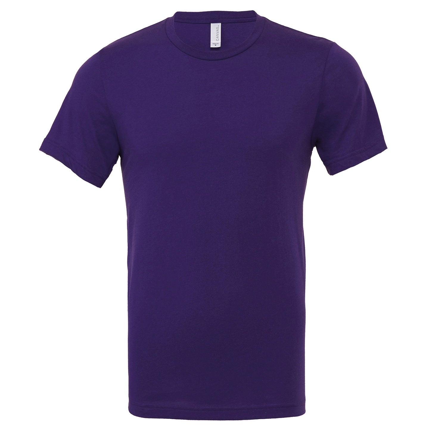 Bella Canvas Unisex Jersey Crew Neck T-Shirt Team Purple Combed Cotton