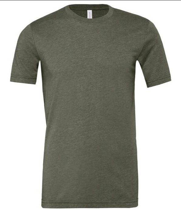 Bella Canvas Unisex Heather CVC Short Sleeve T-Shirt Heather Military Green