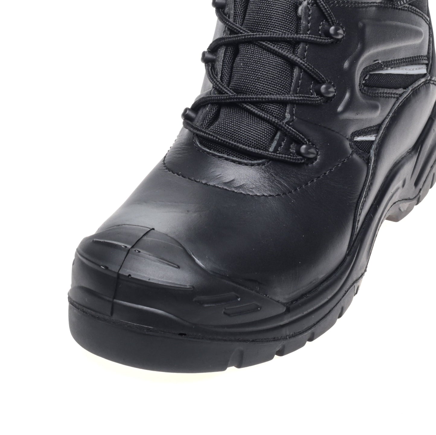 Apache Combat High Leg Safety Boots Black Leather Waterproof Composite Toe