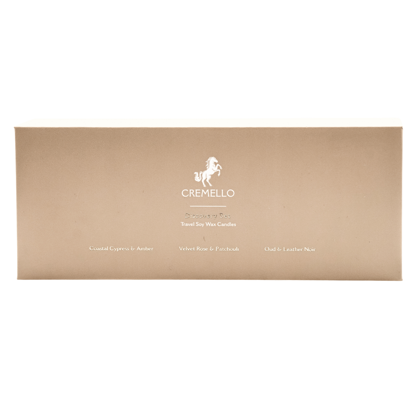 Cremello Gift Pack  Oud & Leather Noir, Coastal Cypress & Amber, Velvet
