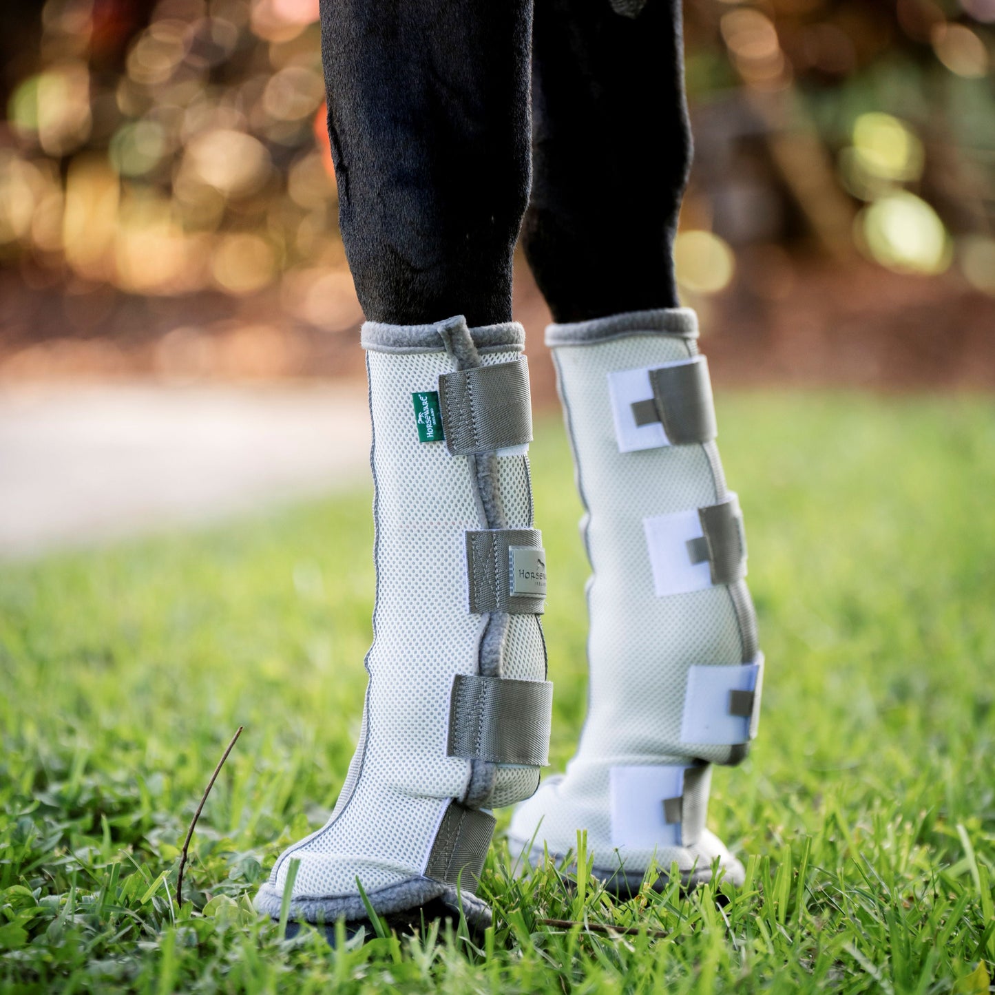 Horseware Ireland Fly Boots - Pack of 2 #colours_silver-titanium-grey-silver
