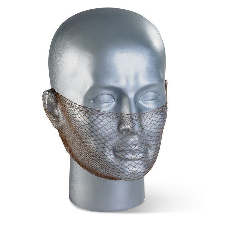 Beeswift Disposable Beard Snood Brown 5mm Mesh Lightweight Pack of 12