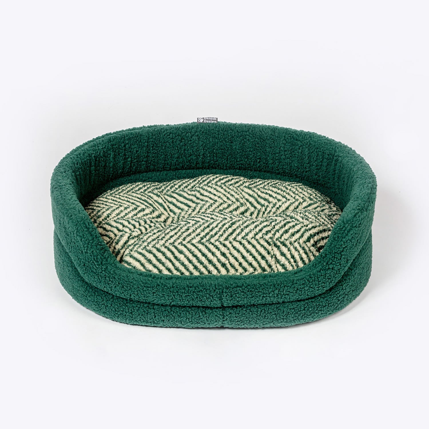 Danish Design Green Herringbone Fleece Slumber Bed #colour_green