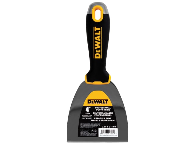 DEWALT 100mm Drywall Hammer End Jointing Filling Knife Stainless Steel Blade