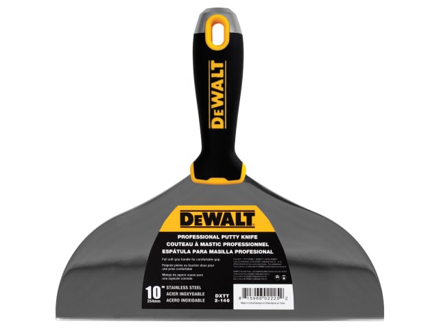 DEWALT 250mm Drywall Hammer End Jointing Filling Knife Stainless Steel Blade