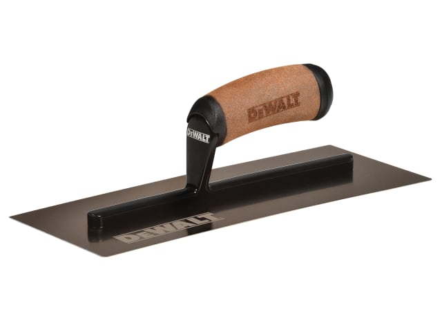 DEWALT 12in Curved Gold Stainless Steel Finishing Trowel with Comfortable Handle
