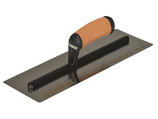 DEWALT 12in FLEX Stainless Steel Flat Trowel with Leather Handle 0.4mm