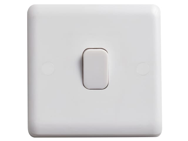 Deta Vimark 1-Gang 1-Way Light Switch Durable Moulded Plastic Design