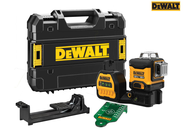 DEWALT DCE089NG18 Green Multi-Line Laser 3 x 360Â° Self-Levelling Bare Unit