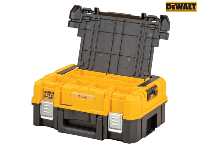 DEWALT TSTAK 2.0 Shallow Toolbox with Long Handle, IP54 Dust & Water Proof