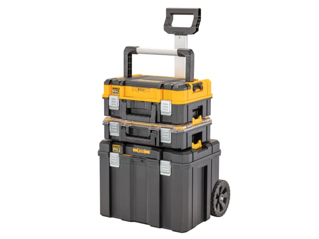 DEWALT TSTAK 2.0 Mobile Box Bundle with Wheels, Tote Tray, Dust Protection