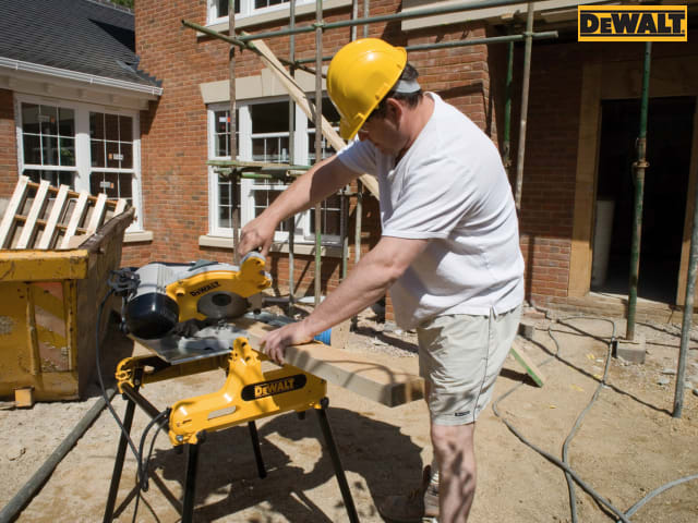 DEWALT DW743N Flip-Over Saw 250mm 2000W Portable Table & Mitre Saw