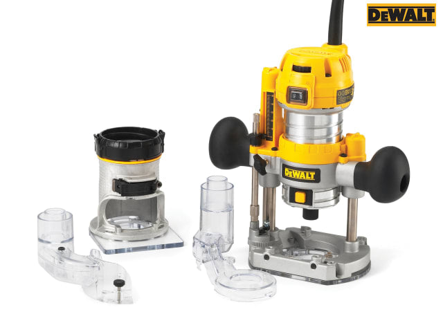 DEWALT D26204K 1/4in Plunge & Fixed Base Router 900W Variable Speed 240V