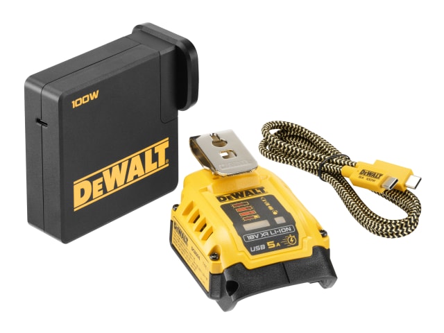 DEWALT DCB094K USB Power Delivery Charging Kit 100W - 18V XR FlexVolt Batteries