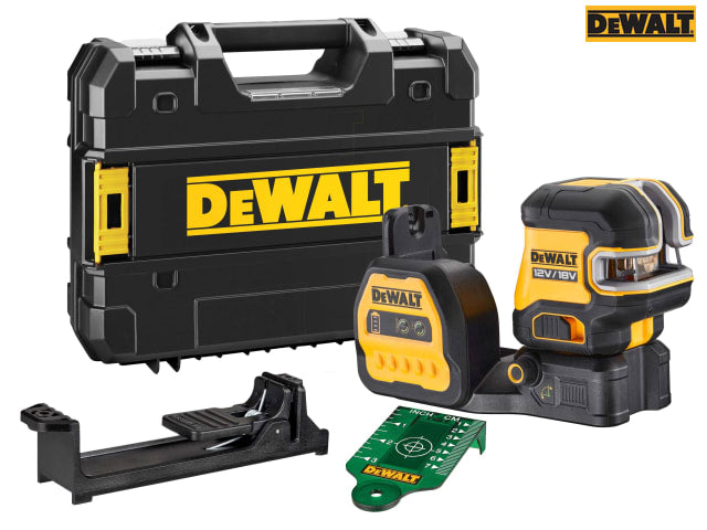 DEWALT DCE825NG18 Green Laser Level 12/18V Bare Unit with Target & Bracket