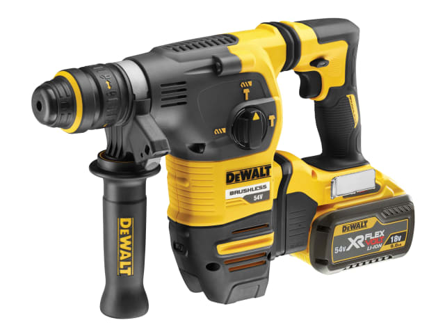 DEWALT DCH334X2 54V Brushless SDS Plus Hammer with 2 x 9.0Ah Batteries