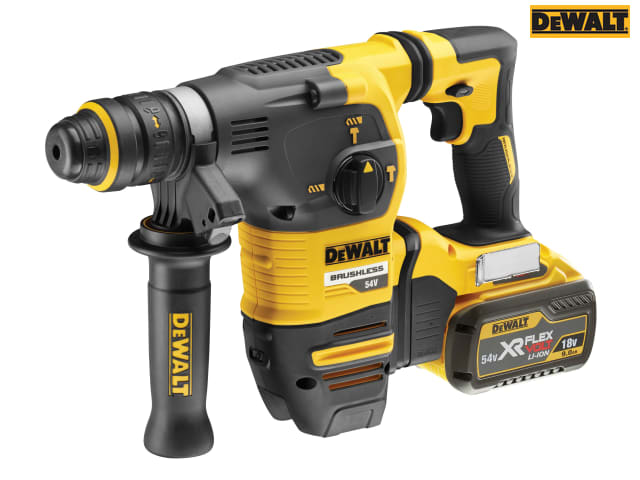 DEWALT DCH334X2 54V Brushless SDS Plus Hammer with 2 x 9.0Ah Batteries