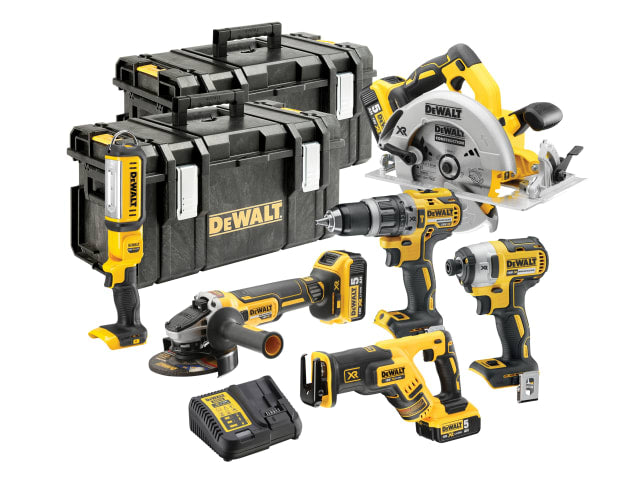 DEWALT DCK623P3 18V XR Brushless 6 Piece Tool Kit + Combi Drill & Impact Driver