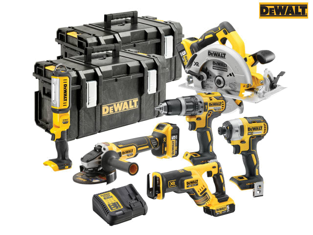 DEWALT DCK623P3 18V XR Brushless 6 Piece Tool Kit + Combi Drill & Impact Driver