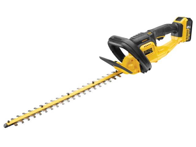 DEWALT DCM563P1 18V Cordless Hedge Trimmer 55cm Blades 5.0Ah Battery Included