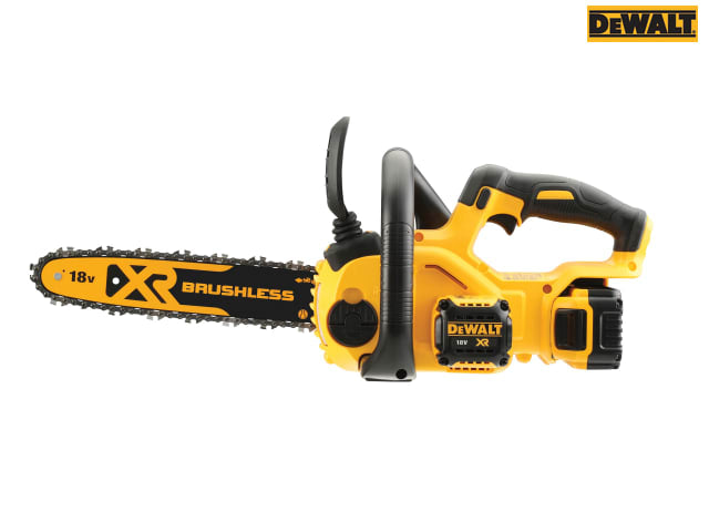 DEWALT DCM565P1 XR Brushless Chainsaw 18V 5.0Ah Battery 30cm Bar Lightweight