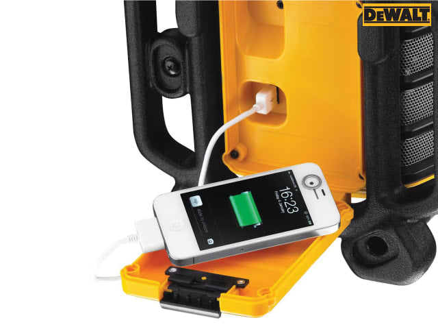 DEWALT DCR017 DAB Radio & Charger 240V Li-ion Bare Unit with USB & Aux Port