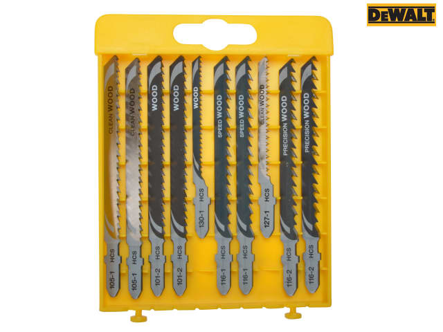 DEWALT HCS Wood Jigsaw Blades Variety Pack 10 Pieces for Smooth Cuts