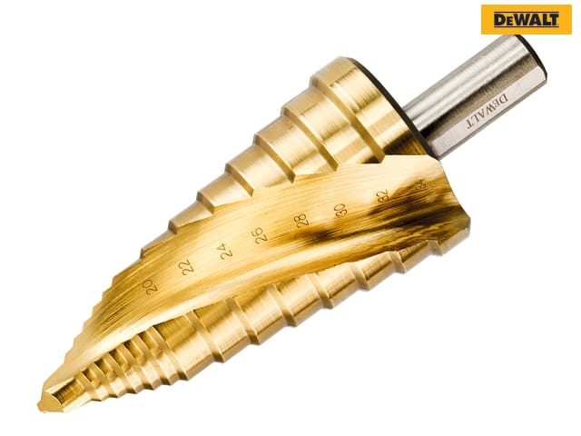 DEWALT Extreme Step Drill Bit 20-34mm Titanium Coated for Metal Drilling