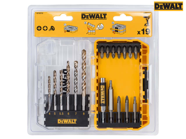 DEWALT DT70712 19 Piece Extreme Masonry Drill Drive Set with TOUGH CASE+