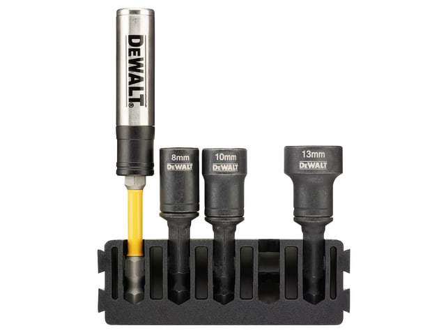 DEWALT 5pc Nut Driver Set 8mm 10mm 13mm with Magnetic Bit Holder Torsion Zone