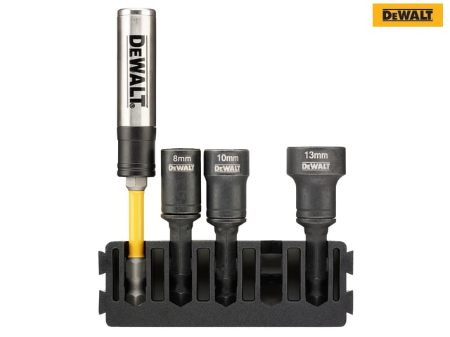 DEWALT 5pc Nut Driver Set 8mm 10mm 13mm with Magnetic Bit Holder Torsion Zone