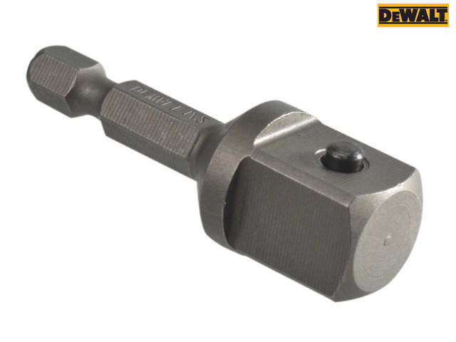 DEWALT DT7512 1/4in Hex to 1/2in Drive Impact Adaptor 52mm Length Tool Accessory