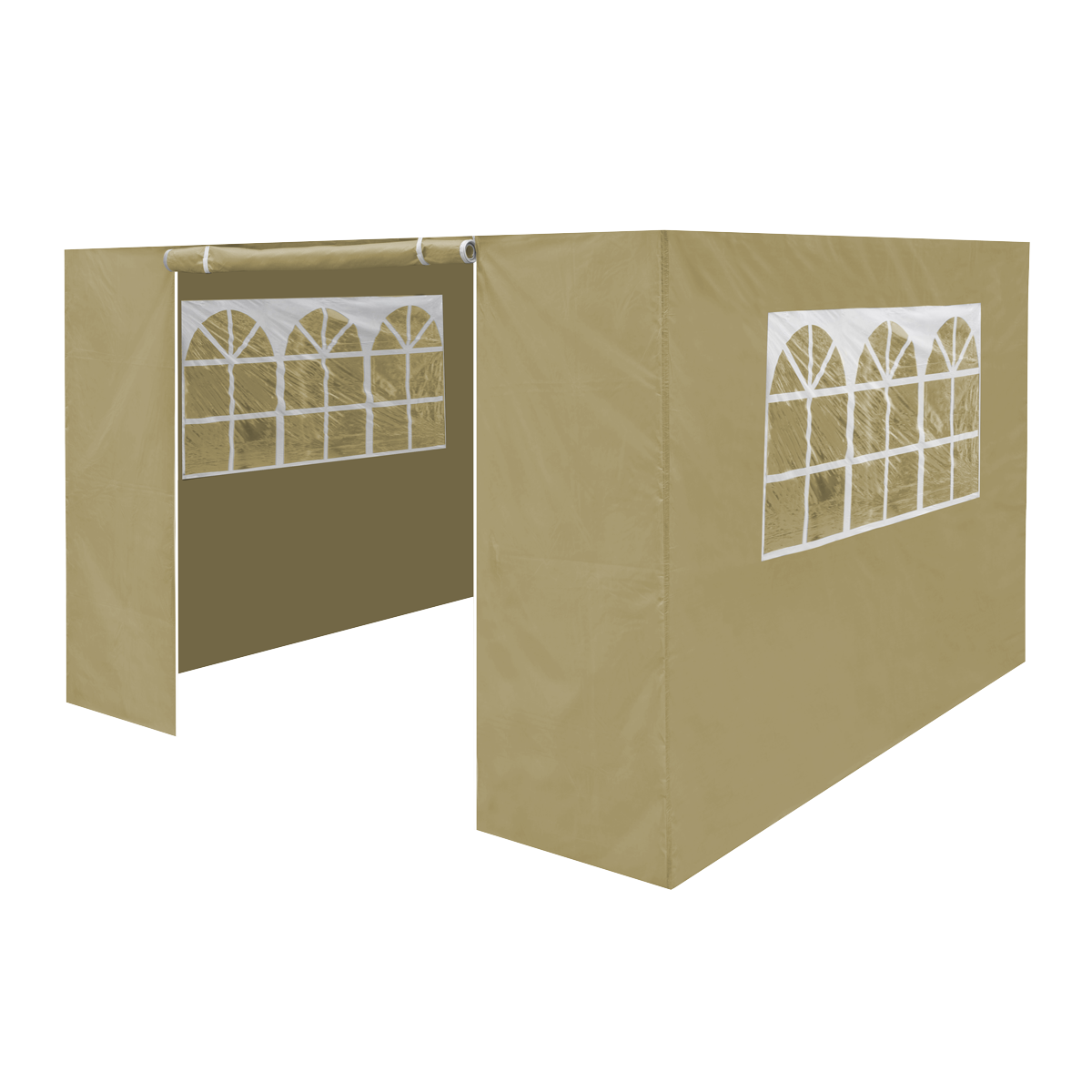 Sealey Dellonda Premium Gazebo Side Walls Set 4 Water-Resistant Beige 3x3m